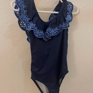 Janie and Jack Navy Blue Kids Swim One Piece